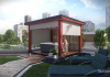 Pergola s vnějším obkladem z masivního dřeva s náladovým LED osvětlením