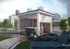 Vnější pergola se stíněním zipSCREEN v bílé barvě, s vířivkou Villeroy &amp; Boch
