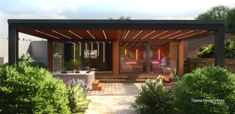 Relax panoramatická zahradní sauna Garda
